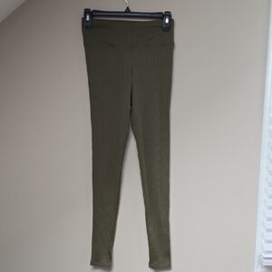 Forever 21 Sage Ribbed Leggings